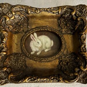 Ornate Gold Framed Rabbit Picture Frame